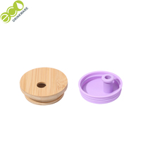 Gobelet à eau en verre Borosilicate en bambou, avec manches en silicone et paille, logo personnalisé OEM, sans BPA, 600ML/21oz, GA2010