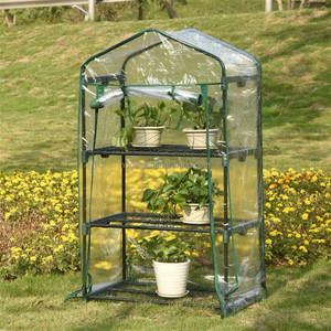 Soporte de 3 Niveles para Plantas con Cubierta de PVC, Invernadero Portátil, Mini Invernadero de Jardín - Product Image 6