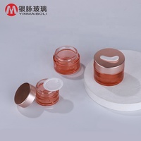 Pot cosmétique de luxe en verre, pot à cosmétiques, rond, rose et or, pour la crème, 5g 10g 20g 30g 50g 100g