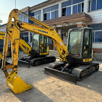 Mini-excavatrice sur chenilles d'occasion VIO55-5A, 5 tonnes, fabriquée au Japon, pour usage domestique et agricole, machine d'origine japonaise.