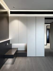 <span class=keywords><strong>Armario</strong></span> de Dormitorio Moderno Francés JINGSHUN, <span class=keywords><strong>Puertas</strong></span> Corredizas de Madera Maciza, Estante Ajustable, Ecológico, Gran Capacidad, Personalización Completa - Product Image 1