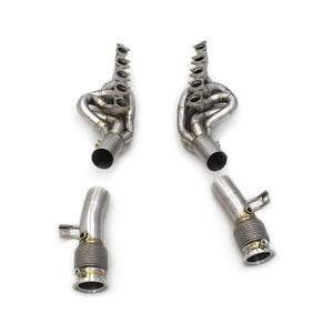 En-tête de course automatique pour Lamborghini <span class=keywords><strong>Gallardo</strong></span> LP550/LP560/LP570/LP580/LP610 V10 5.2L 2010-2014 collecteur d'échappement 304 acier inoxydable - Product Image 1