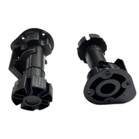Pieds de meuble de cuisine en plastique robustes à hauteur réglable, de fabrication OEM, pour hôtels, bars à domicile et salons, design moderne, noir