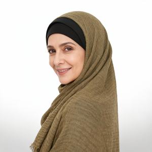 Respirant élégant léger doux Premium couleur unie en mousseline de soie mode Hijab pour les femmes musulmanes - Product Image 1