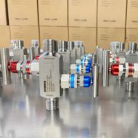 Válvula de colector de 2 vías NAI LOK 6000psi, montaje de brida 1/2 NPT, SS316 Inconel 625, colector de manómetros de 2 vías tipo R T, alta presión 414 bar