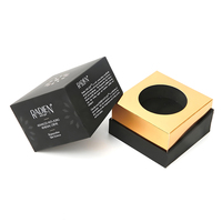 Boîte légère en papier d'art épais avec fermeture magnétique, bande décorative détachable, compartiments multiples, vide, pour cosmétiques et soins de la peau