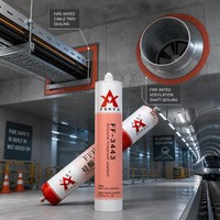 Sellador Ignífugo de Curado Rápido FEN FA 3443, Adhesivo de Silicona de Curado Neutro Profesional para Acristalamientos