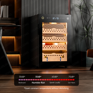 Cigarloong 300 pcs Cigar Humidor kỹ thuật số LED ánh sáng nhiệt độ độ ẩm kiểm soát Cedar gỗ Cigar tủ - Product Image 5