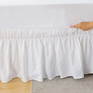 Jupe de lit haut de gamme en tissu doux, élégante, plissée, anti-poussière, infroissable, pour la décoration de chambre à coucher, tailles personnalisées - Product Image 5