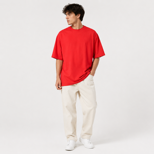 Fabricant OEM Personnalisé – Impression en Gros de T-shirts Décontractés pour Hommes, Coupe Ample, 180 Grammes, 100% Coton, Épaules Tombantes - Product Image 3