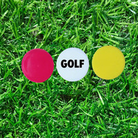 Nouveaux marqueurs de balle de golf en plastique de 19 mm et 24 mm, marqueurs Yoken, qualité supérieure, plastique ABS durable, marqueurs de balle de golf ronds en plastique HIPS avec logo