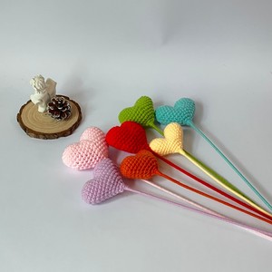Tay Dệt Kim Dệt Hình Trái Tim Hoa Dệt Món Quà Nhân Tạo Bó Hoa Crochet Giá Tốt Nhất Crochet Trang Trí Hoa - Product Image 5