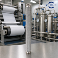 Élément filtrant à haute précision pour machines à non-tissés spunbond - Filtre à bougie plissé en acier inoxydable 5-20 microns