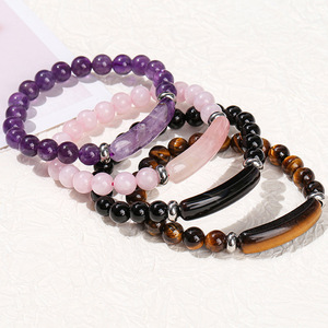Bracelet en perles <span class=keywords><strong>de</strong></span> cristal <span class=keywords><strong>rose</strong></span> en gros, design original œil <span class=keywords><strong>de</strong></span> <span class=keywords><strong>tigre</strong></span>, tendance, idéal pour un cadeau <span class=keywords><strong>de</strong></span> mariage ou une fête - Product Image 1