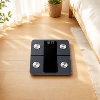 Balance intelligente numérique pour le calcul de l'IMC, balance électronique de composition corporelle, balance de salle de bain, balance domestique, mesure de la teneur en eau, 180 kg