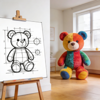 Fabricant de jouets en peluche personnalisés Bear AI, conception de peluches personnalisées, créez votre propre marque, oreiller pour enfant, cadeau, poupée en peluche, animal en peluche pas cher