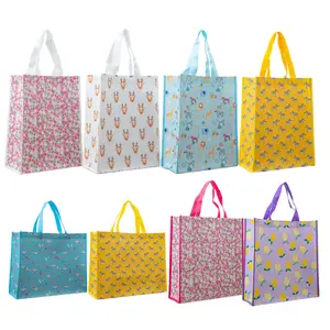 Reusable Grocery Eco Friendly RPET bag Non Woven Handled printed Shopping bag For Sale high quality