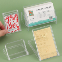 Porte-cartes de visite professionnel en plastique YUZMEI, boîte de rangement pour cartes d'identité et cartes de crédit, présentoir pour cartes de visite