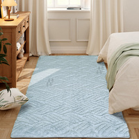 Maßgefertigter Moderner Dicker Memory-Schaum Umweltfreundlicher Wohnzimmer-Teppich Jacquard-Muster Waschbarer Bettvorleger Bodenschutz-Teppich