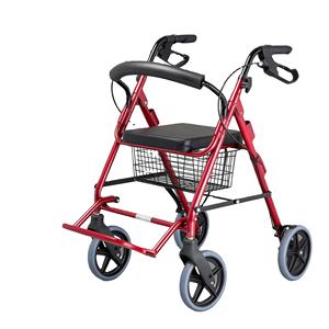 CA871 Deambulatore per Anziani, Ausilio per la Riabilitazione, Dispositivo Manuale Portatile a Forma di U con Freni, Rollator in Alluminio - Product Image 1