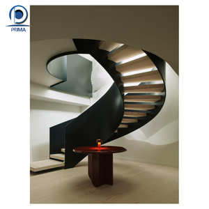 Garde-corps <span class=keywords><strong>en</strong></span> verre pour <span class=keywords><strong>escalier</strong></span> incurvé stable au design moderne personnalisé Prima Garde-corps <span class=keywords><strong>en</strong></span> tôle <span class=keywords><strong>d</strong></span>'acier au carbone - Product Image 2