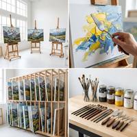 Peinture à l'huile sur toile peinte à la main, sur mesure, grand format, paysage automnal doré à texture épaisse au couteau à palette, pour décoration de salon