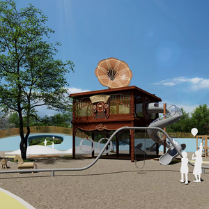 Équipement de terrain de jeux extérieur sur le thème du <span class=keywords><strong>cinéma</strong></span> cyberpunk, structure de jeu personnalisée en forme de bobine de film pour parc communautaire et centre commercial - Product Image 1