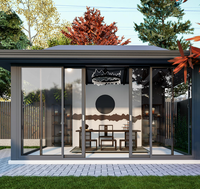 Jardin contemporain Design cadre en aluminium toit en verre véranda 4 saisons véranda maison en verre véranda