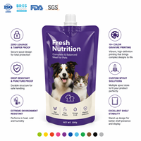 Sachets Doypack à bec verseur 100g pour aliments liquides, pâtes de viande, compléments nutritionnels, friandises personnalisées pour chiens et chats