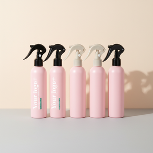 Bouteille pulvérisateur en plastique <span class=keywords><strong>rose</strong></span> personnalisée avec étiquette privée PE 120ml 150ml 240ml 300ml 360ml pour gel capillaire - Product Image 1