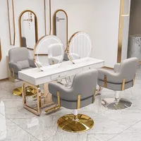 Chaise de barbier rotative haut de gamme en acier inoxydable avec fonction de levage pour salon de coiffure et barbier