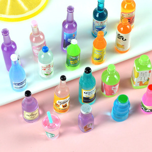 Botellas de bebidas en miniatura de resina, botellas de vino, accesorios para luces nocturnas DIY, juguetes de comida en miniatura para supermercado, casa de muñecas - Product Image 4