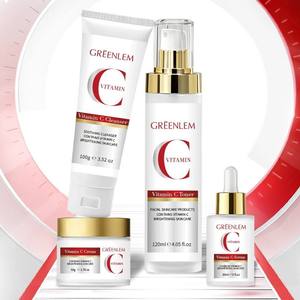Greenlem Vitamin C & HA <b>Whitening</b> Lightening Anti-Aging <b>Face</b> Skincare Set Private Label - Product Image 4