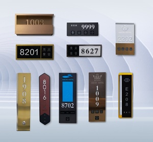 Placa <span class=keywords><strong>de</strong></span> Señalización <span class=keywords><strong>para</strong></span> Puerta <span class=keywords><strong>de</strong></span> Hotel D02-SF con Marco, Número <span class=keywords><strong>de</strong></span> Habitación Inteligente - Product Image 2