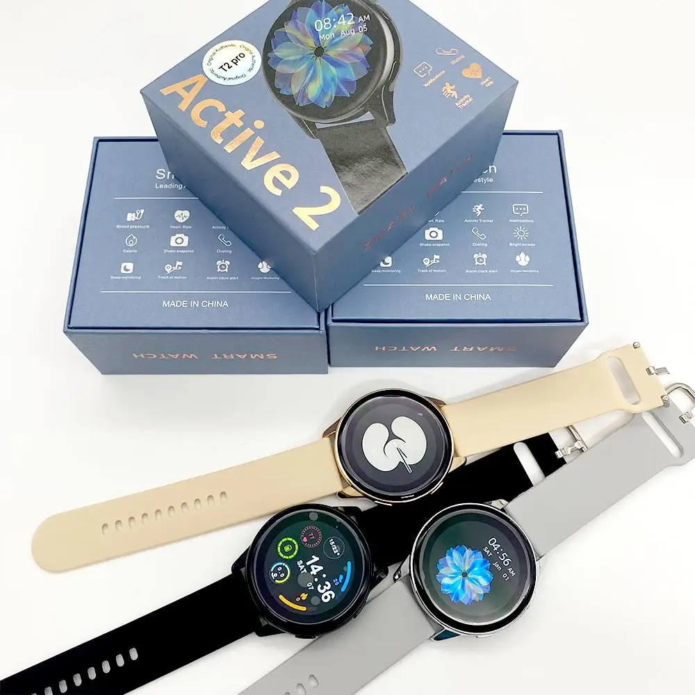 منتجات مبتكرة ، ساعة ذكية ذهبية 24K T2 Pro بشاشة عرض Relagio Montres Reloj intelligente PK G9 ULTRA PRO