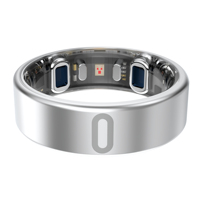 Bague connectée avec suivi du stress par conductivité cutanée EDA, en alliage de titane, pour la surveillance quotidienne du bien-être