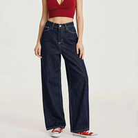 Nouvel Arrivage Jean Femme Rétro Boyfriend en Denim Délavé à Effet Usé, Coupe Droite Ample Style Streetwear