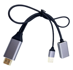 Adaptateur <span class=keywords><strong>HDMI</strong></span> vers <span class=keywords><strong>DisplayPort</strong></span> SYONG, unidirectionnel 4K <span class=keywords><strong>HDMI</strong></span> Source (entrée) vers Display Port (sortie) Câble vidéo pour moniteur Alimenté par USB - Product Image 1