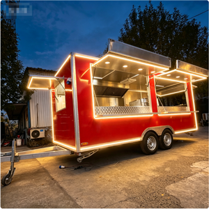 European Style Coffee Catering Trailer with CE Certificate Street Mobile Food Vendor Vintage Food Truck Towable Food Trailer - Product Image 1