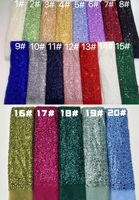 Usine directe 3D fleur de prunier brodé paillettes perles perles tissu dentelle maille Net tissu robe de mariée fête scène Costumes