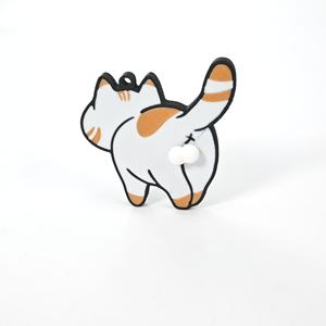 พวงกุญแจแมวการ์ตูนพลาสติกพิมพ์ 3 มิติ ลายการระเบิดข้ามพรมแดน น่ารัก - Product Image 5