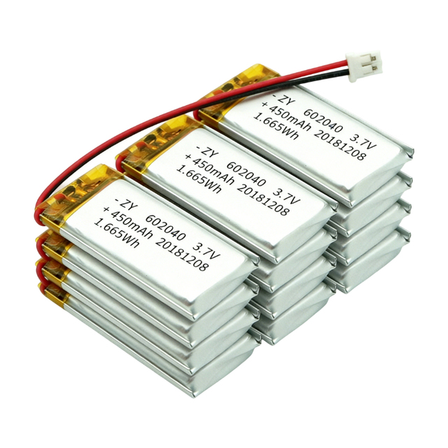 Custom CE/KC Certified 602040 3.7V Thin Lipo Pouch Cell Batteries 450mAh with 12 Months Warranty for Portable Mini Power Station