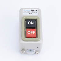 BS230B Logam & Plastik IP65 10A 220V 2NO Tombol Tekan Saklar Daya Stasiun Kontrol