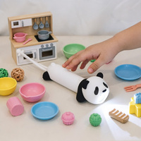 Mini lampe torche en silicone Panda, rechargeable par USB, lumière d'urgence nocturne, porte-clés, lampe torche pour enfants, cadeau