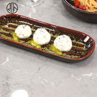 Vaisselle en céramique moderne en gros, assiettes à sushi, à dessert, à dîner, de 10/12 pouces, pour la restauration, vaisselle de table pour restaurant commercial