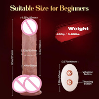 Machine sexuelle automatique rétractable réaliste pour masturbation féminine, avec dildo vibrant à poussée et télécommande 10 fréquences