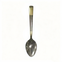 Ensemble de couverts de luxe en acier inoxydable sans BPA, couteau, fourchette, cuillère, vaisselle légère et résistante au lave-vaisselle pour les occasions élégantes