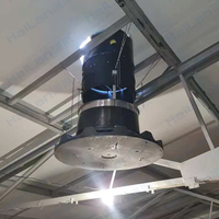 Ventilateur de cheminée à volume d'air élevé réglable avec préchauffage mixte, en PE, avec module coulissant