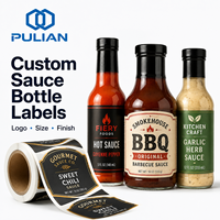 Étiquettes personnalisées pour bouteilles de sauce, autocollants imprimés en rouleau pour contenants en verre et en plastique, emballages alimentaires de marque