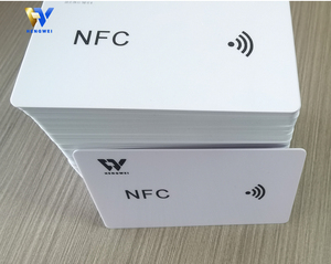 Carte à puce NFC215 en plastique blanc CR80, imprimable, PVC avec puce, étanche, carte d'accès RFID pour hôtel - Product Image 5